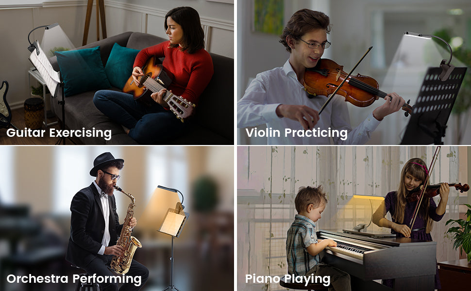 Glocusent music stand light is the perfect performing aid
