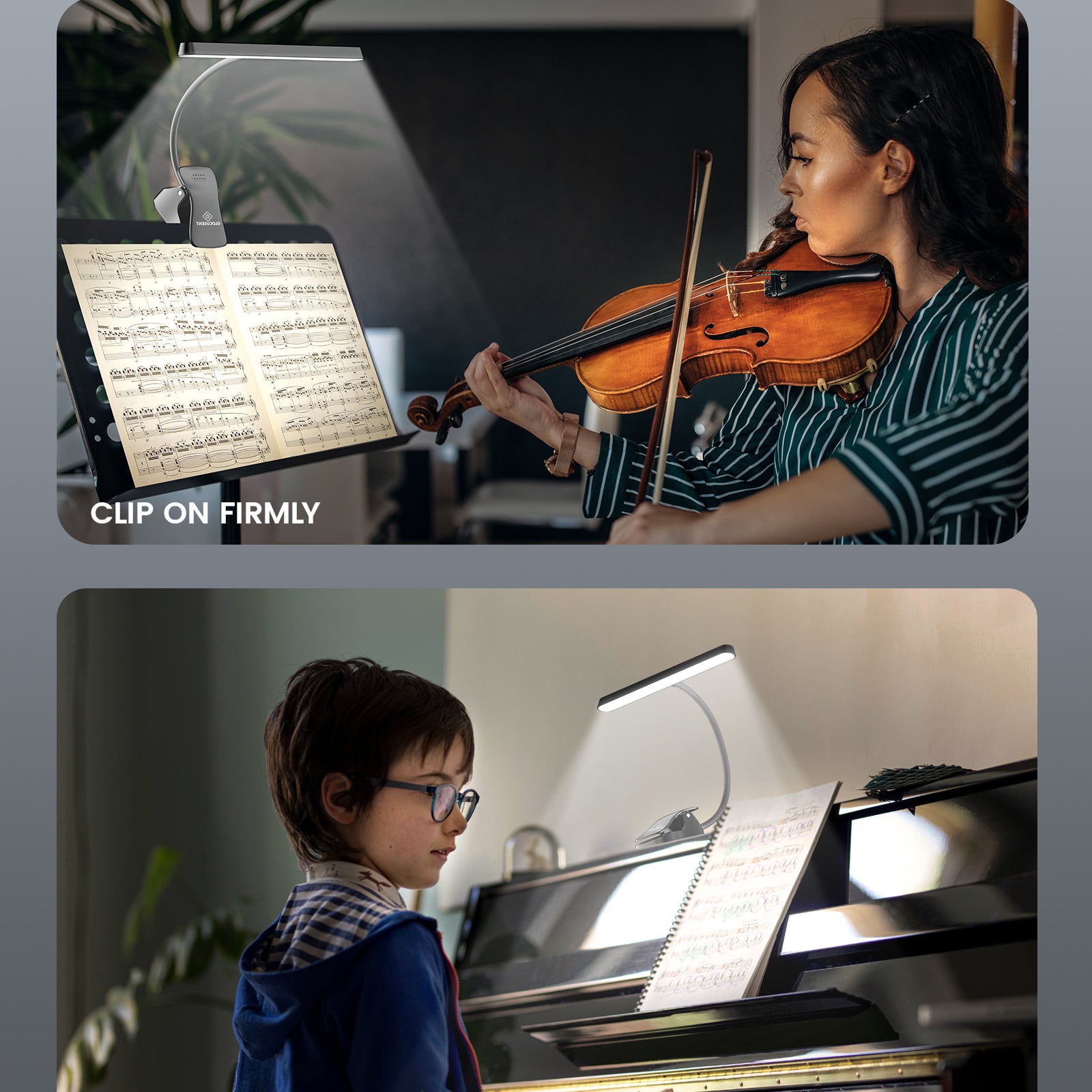 clip on & stand alone piano light