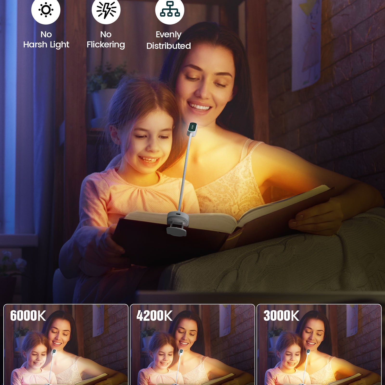 glocusent mini clip-on reading light