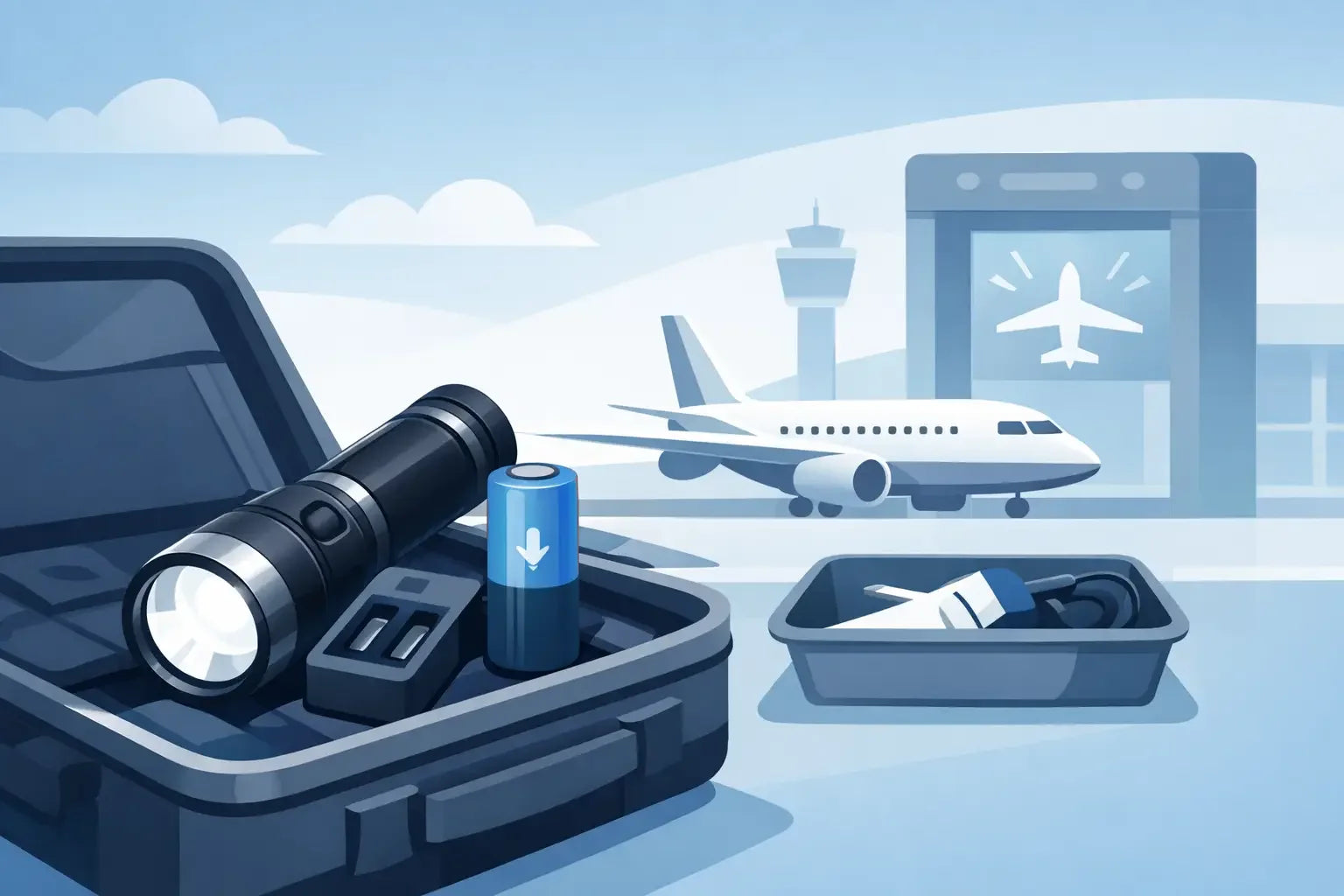 Darf man Akkulicht ins Flugzeug mitnehmen?