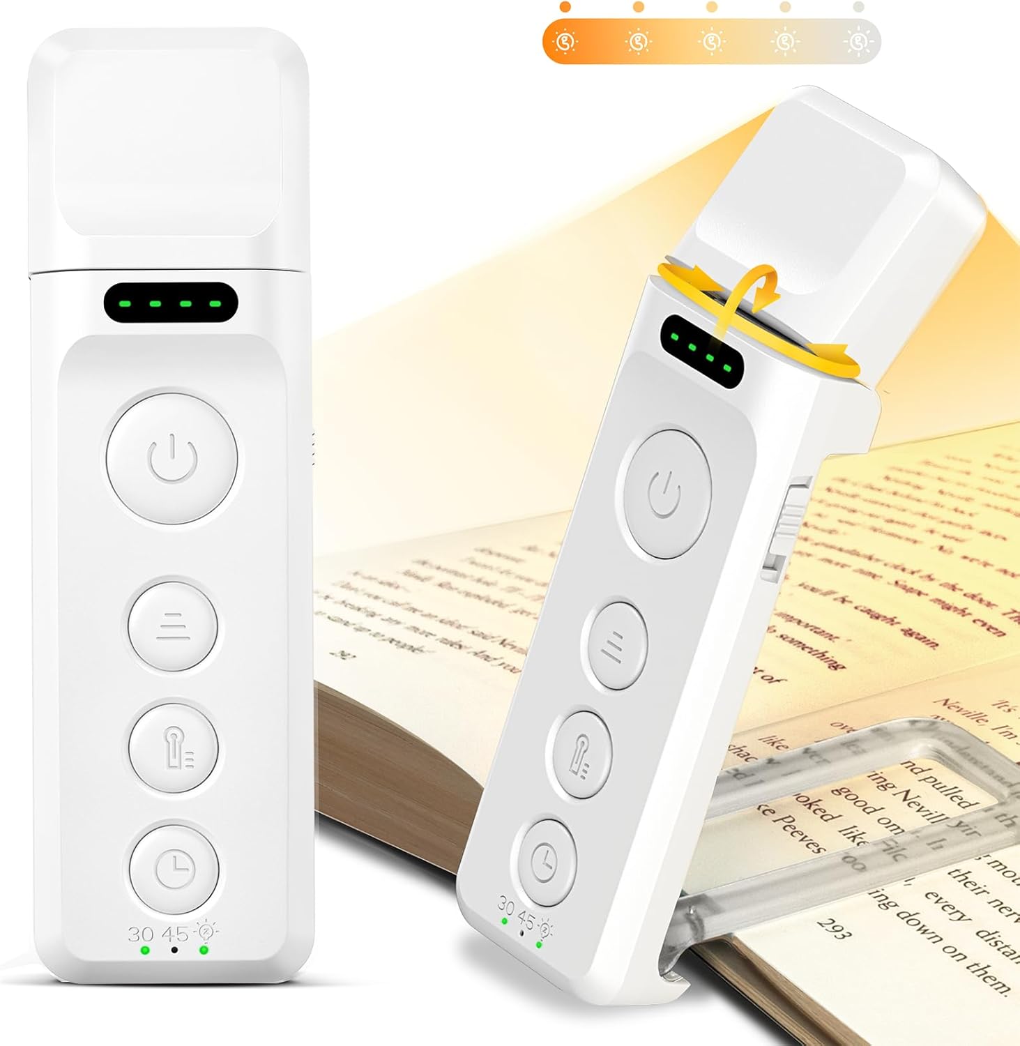 Glocusent Upgraded Bookmark Style Reading Light