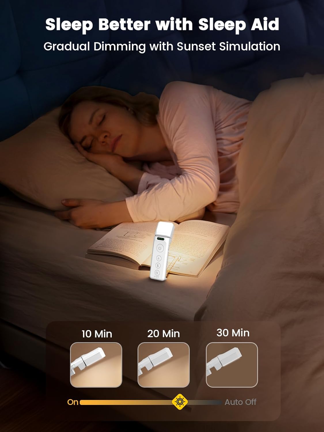 Glocusent Upgraded Bookmark Style Reading Light