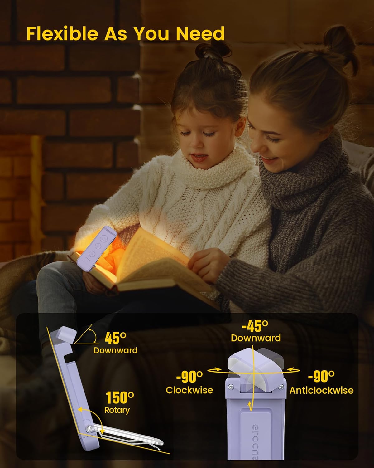 Glocusent Bookmark Style Reading Light