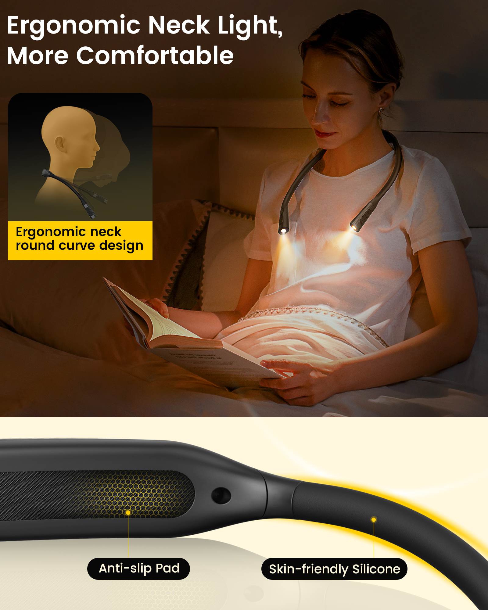 Glocusent Ergonomic LED  Neck Light