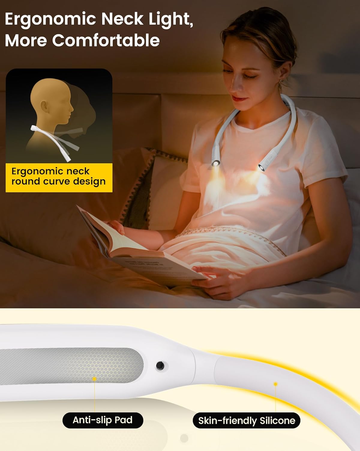 Neck Lighting Ergonomic Ultra-Slim LED Neck Reading Light | Shop Now | Glocusent ...