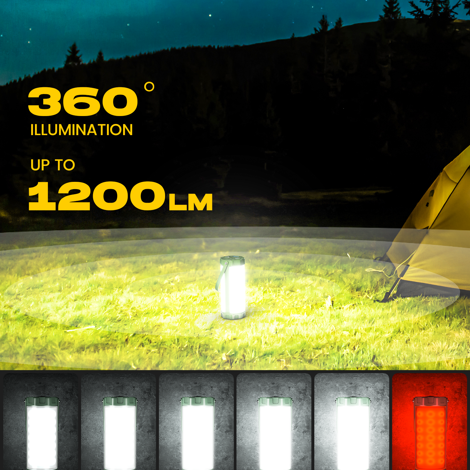 Glocusent Survival Camping Lantern