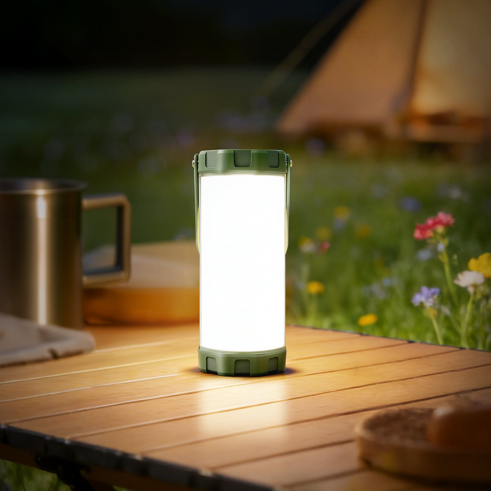 Glocusent Survival Camping Lantern green spring