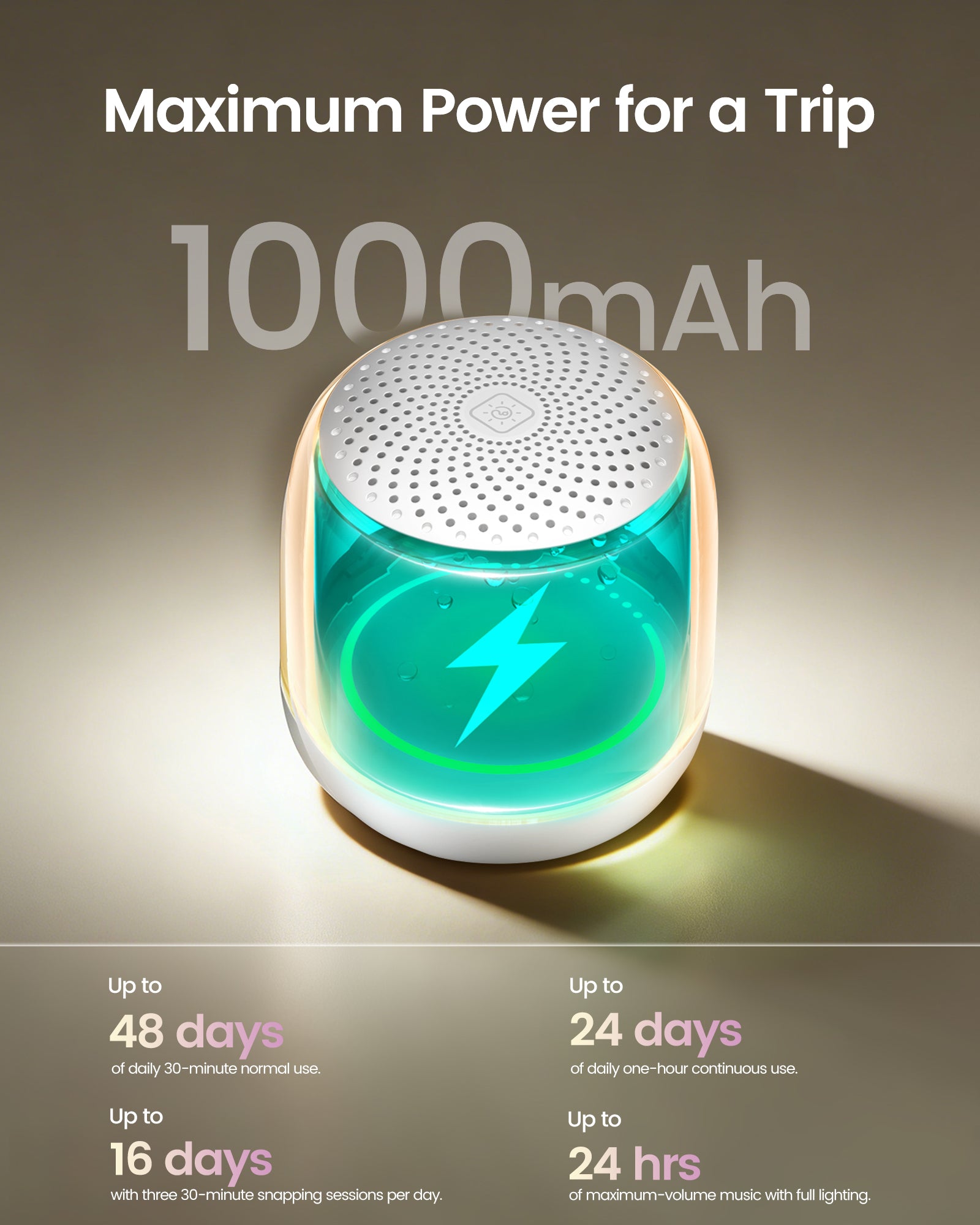 succulent glow sound machine Glocusent Mini Sound Machine N18 for Better Sleep Lighting+