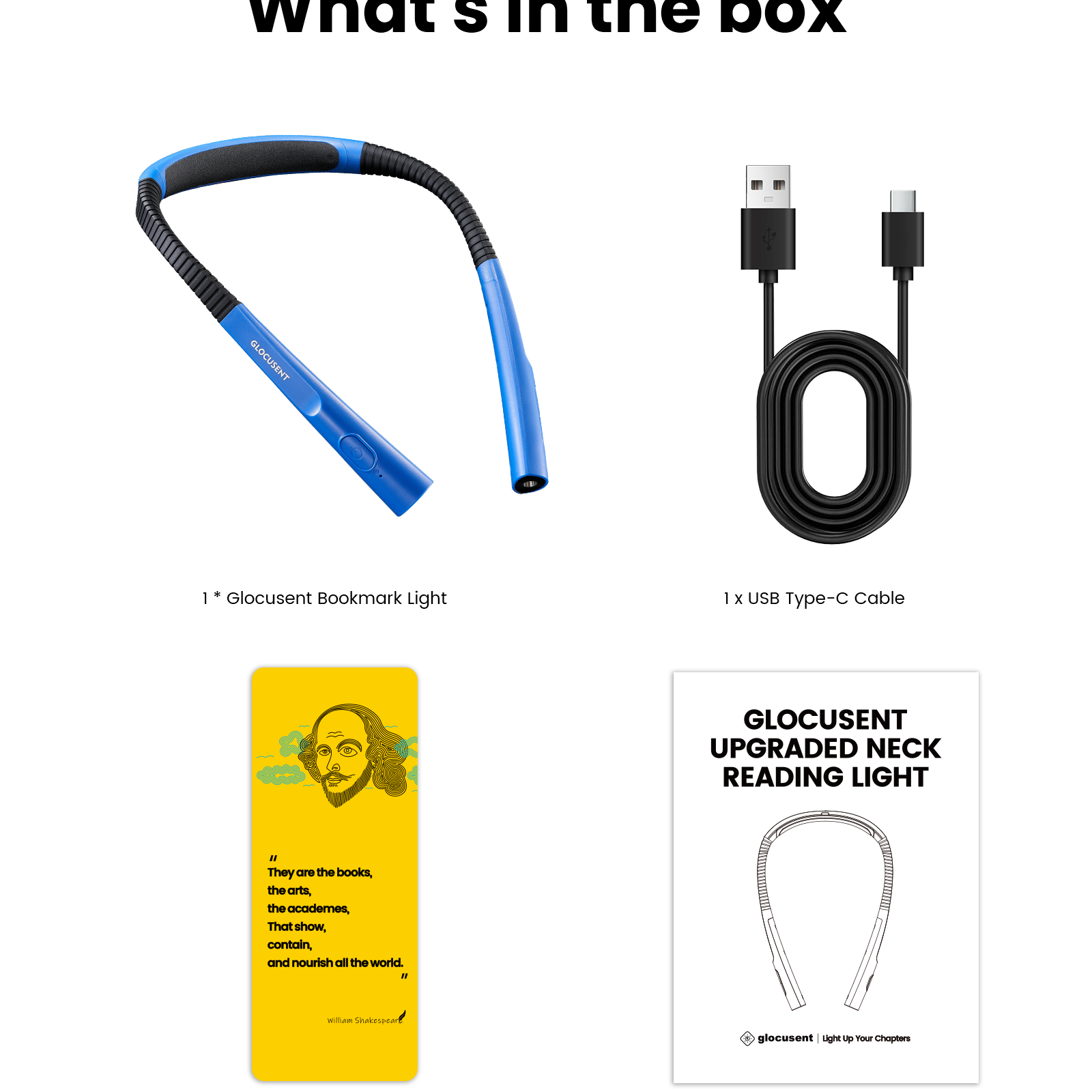 Glocusent Neck Light, What is in the box