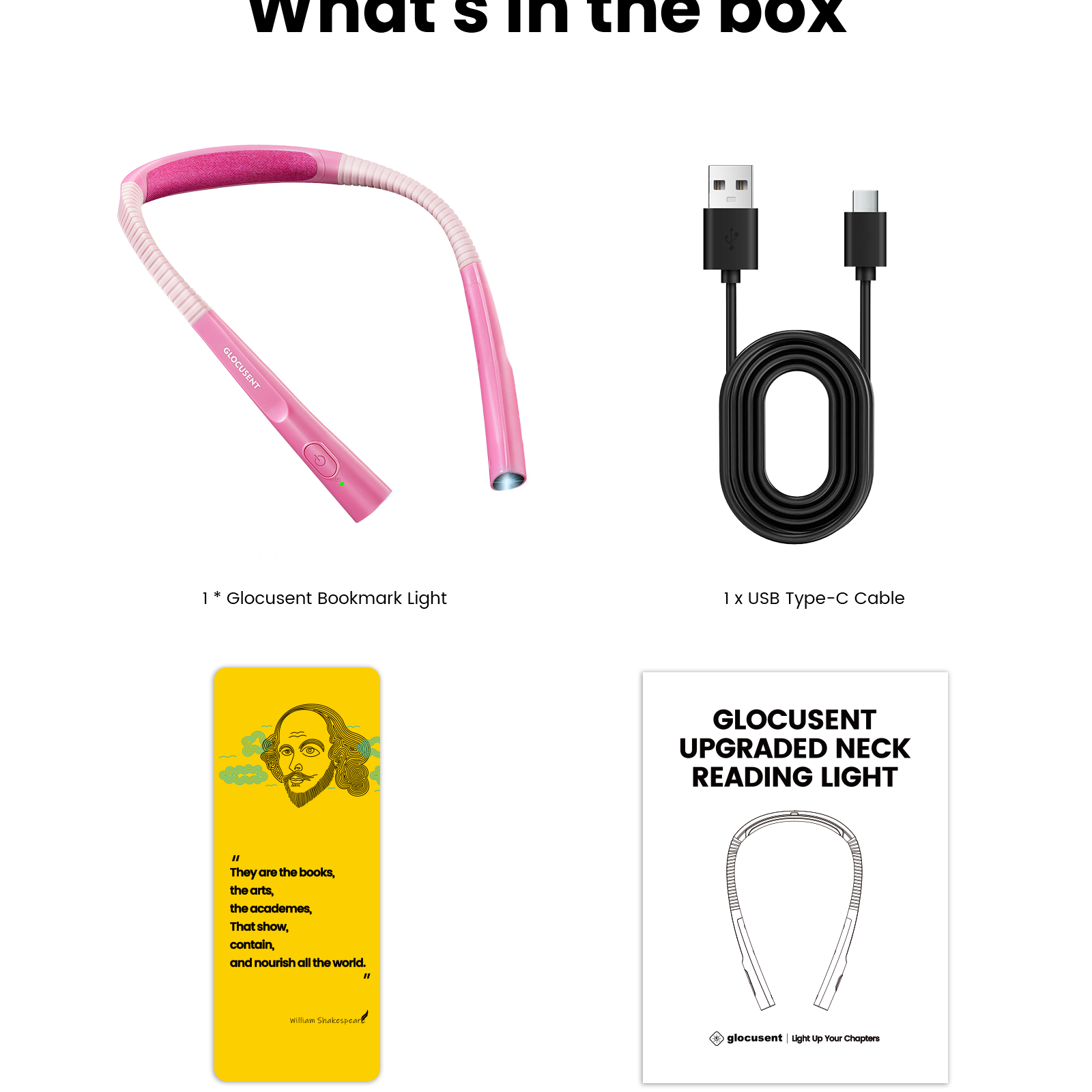 Glocusent Neck Light, What is in the box