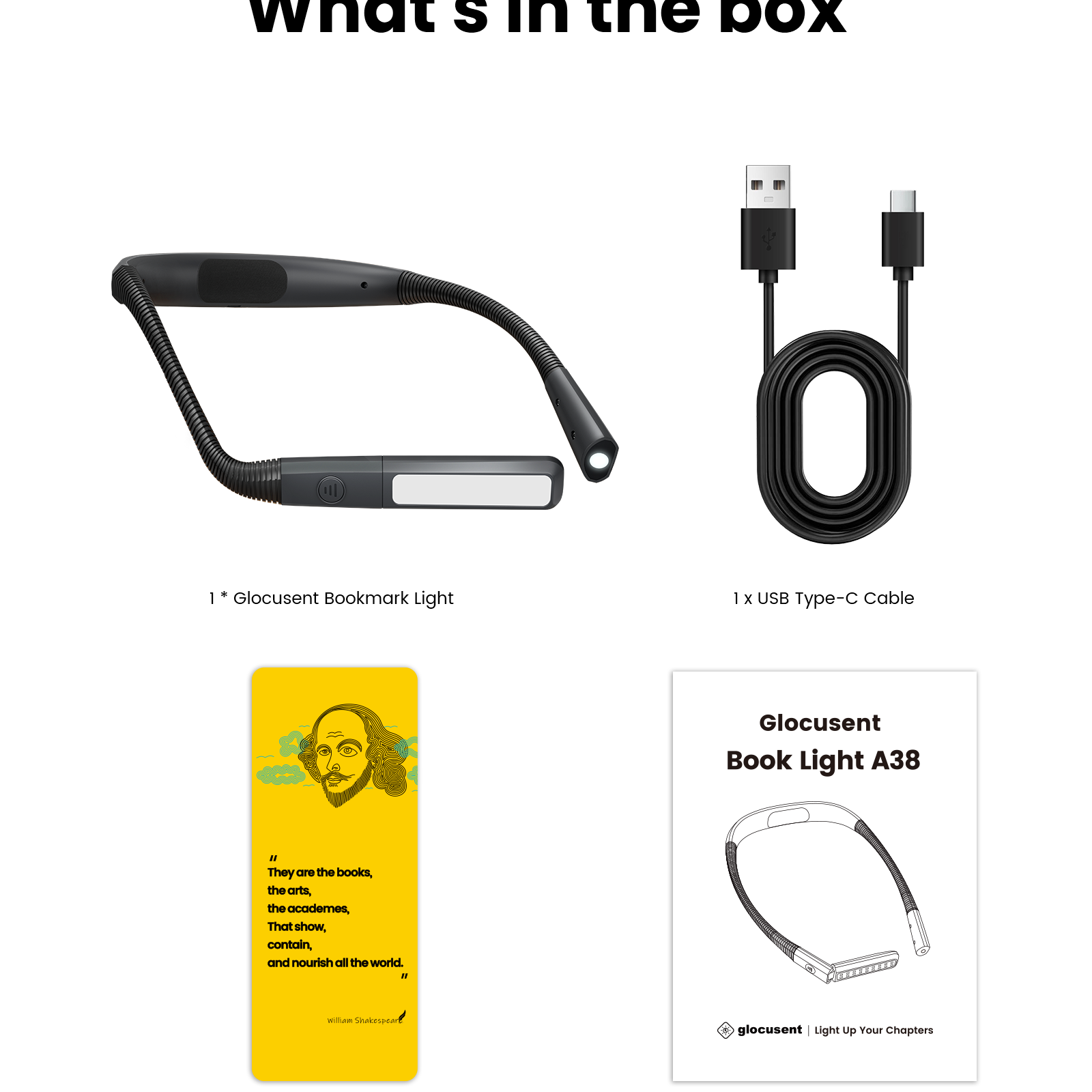 Glocusent Neck Light, What is in the box