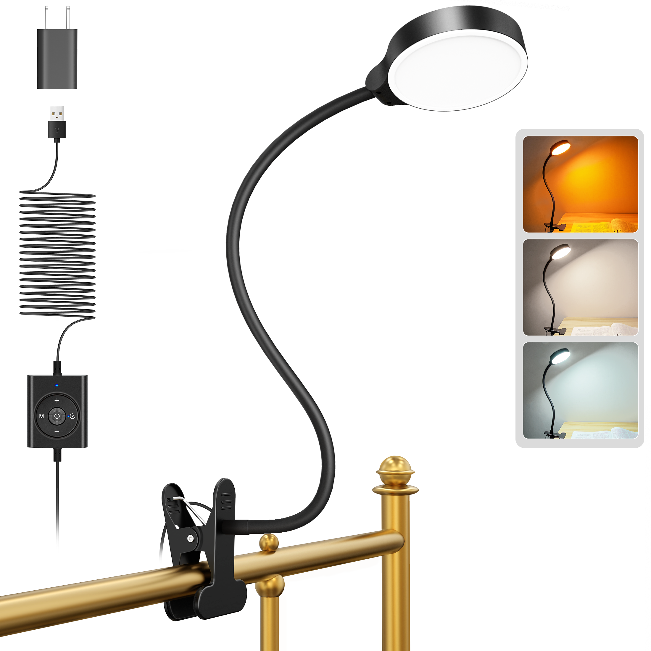 the best LED reading lights for bed, black
