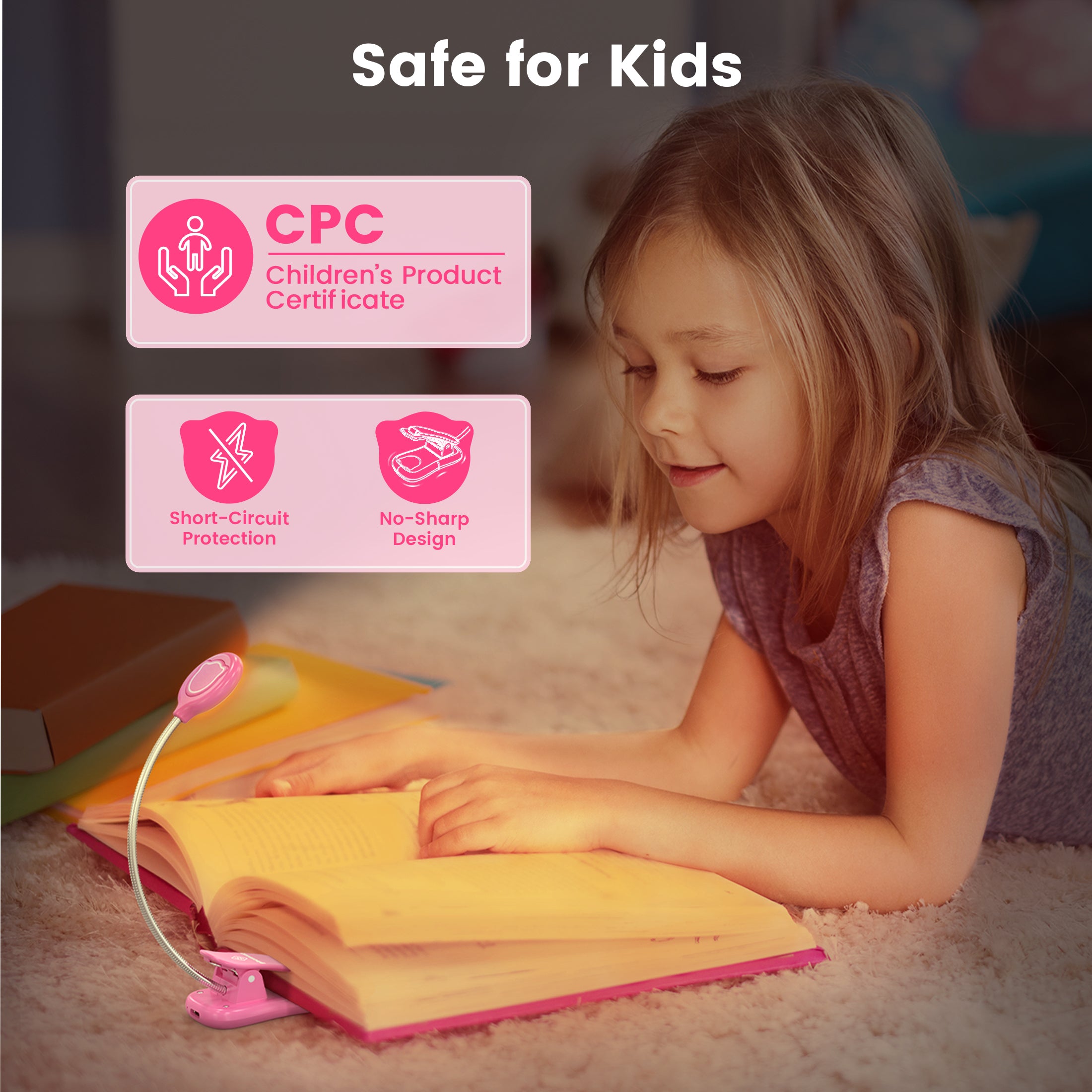 high kids safety with the best book reading light for kids