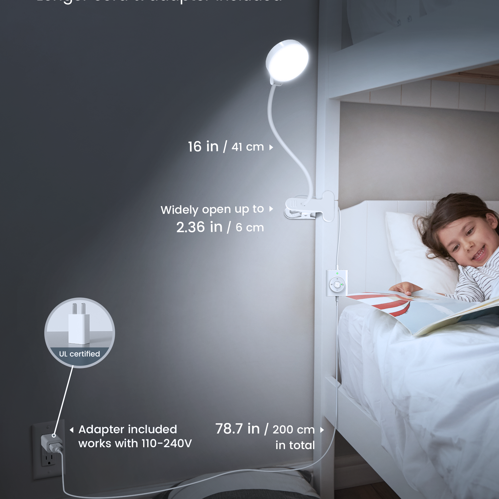 the best reading lamp for bed with adapter