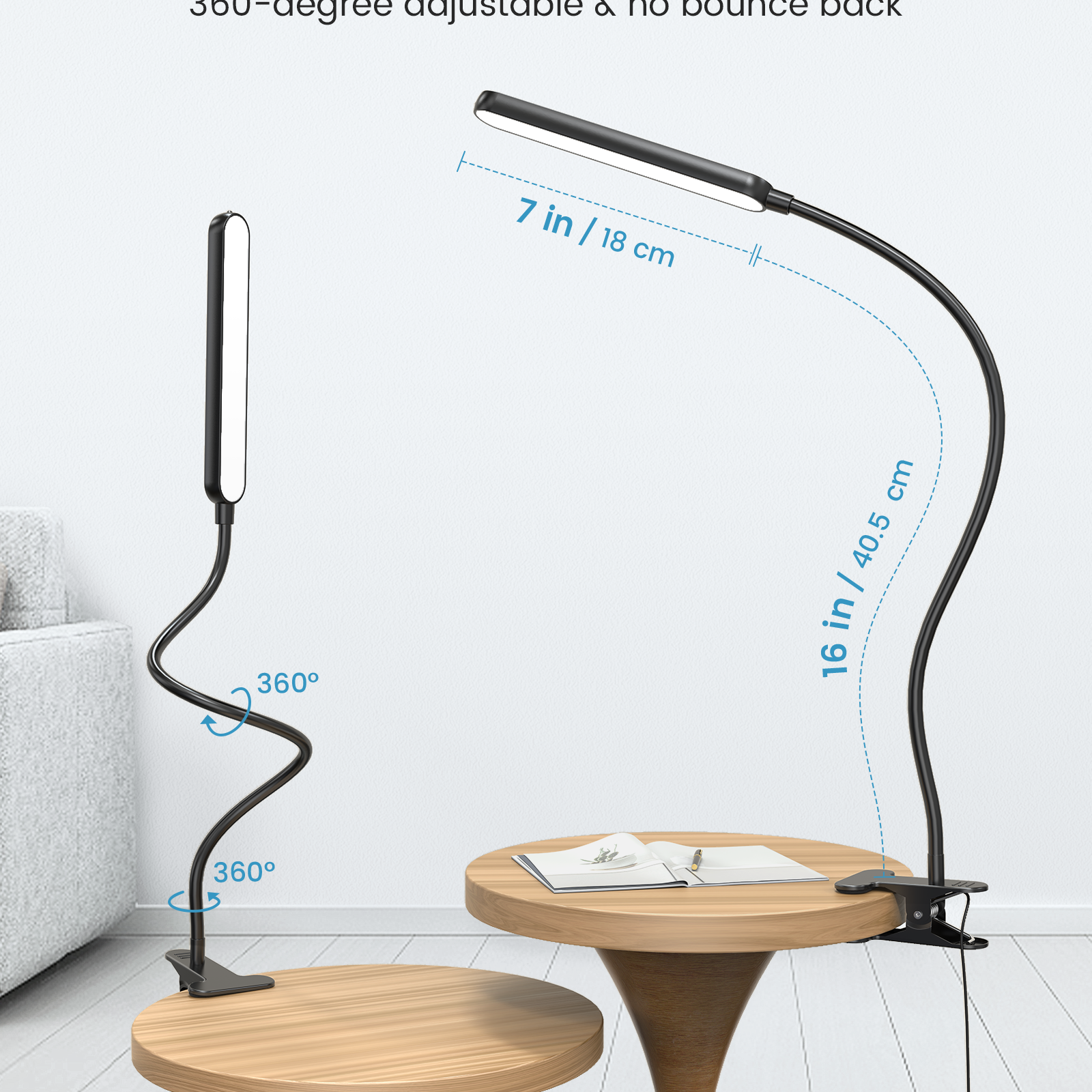 glocusent clip on lamp