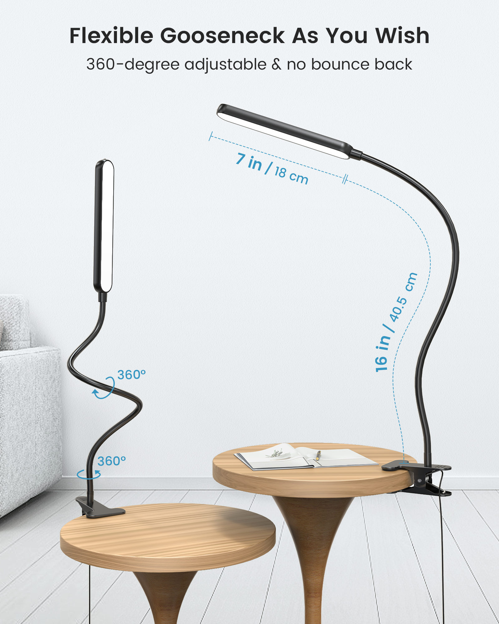 glocusent clip on lamp