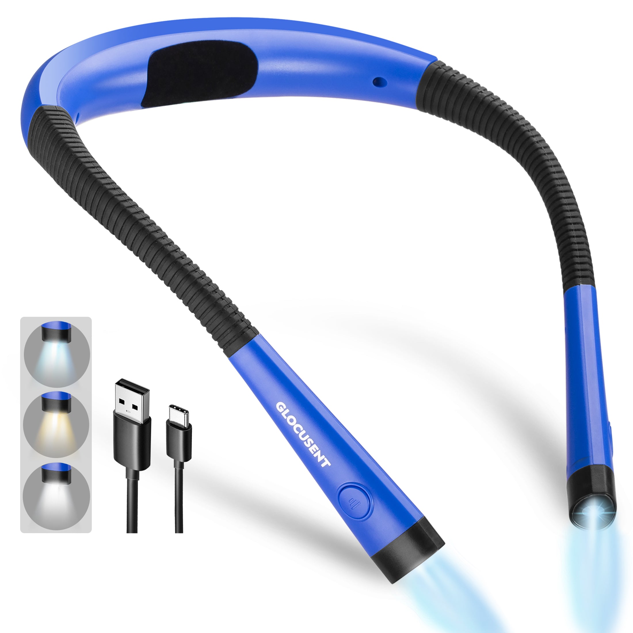 Glocusent Neck Reading Light, Blue