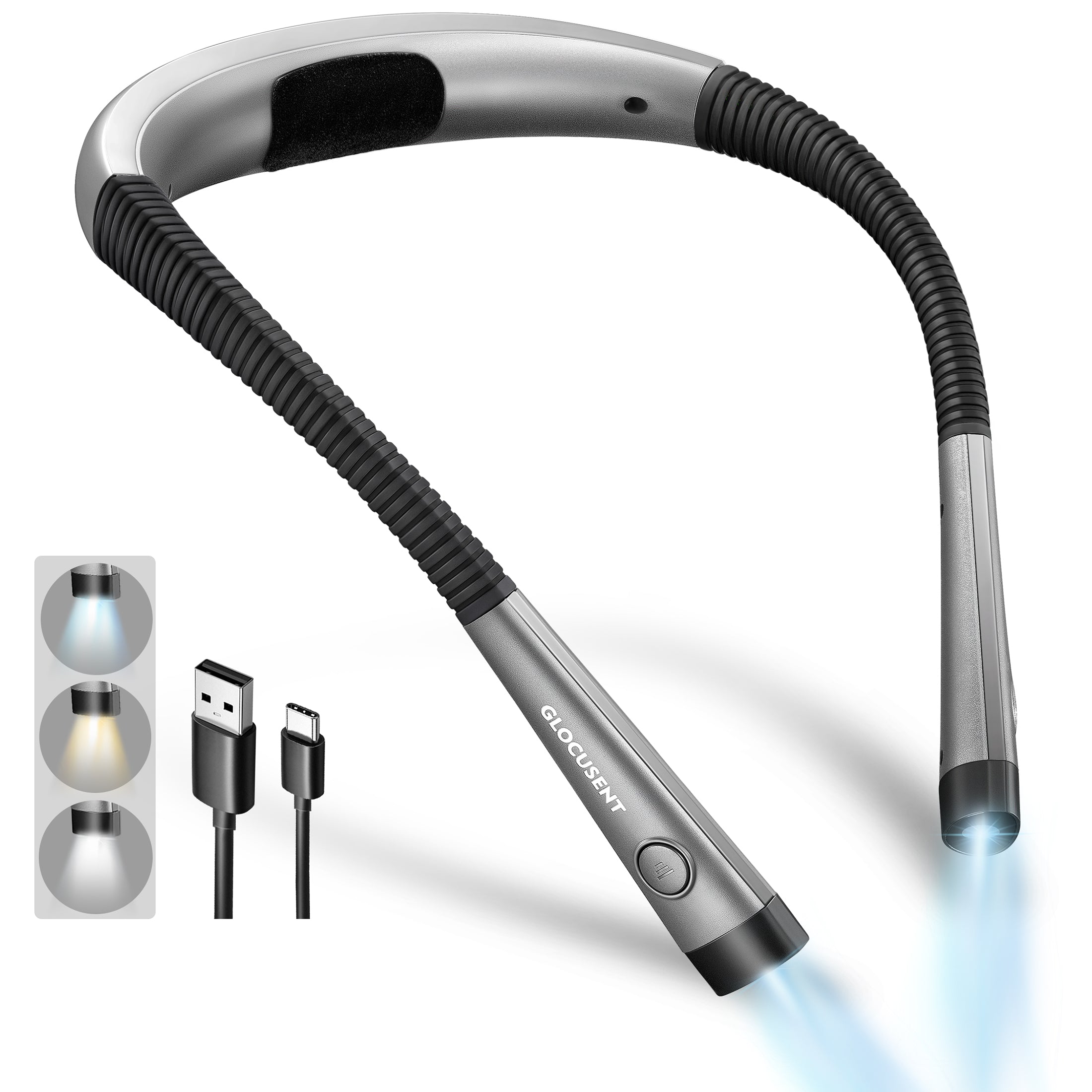 Glocusent Neck Reading Light, gray