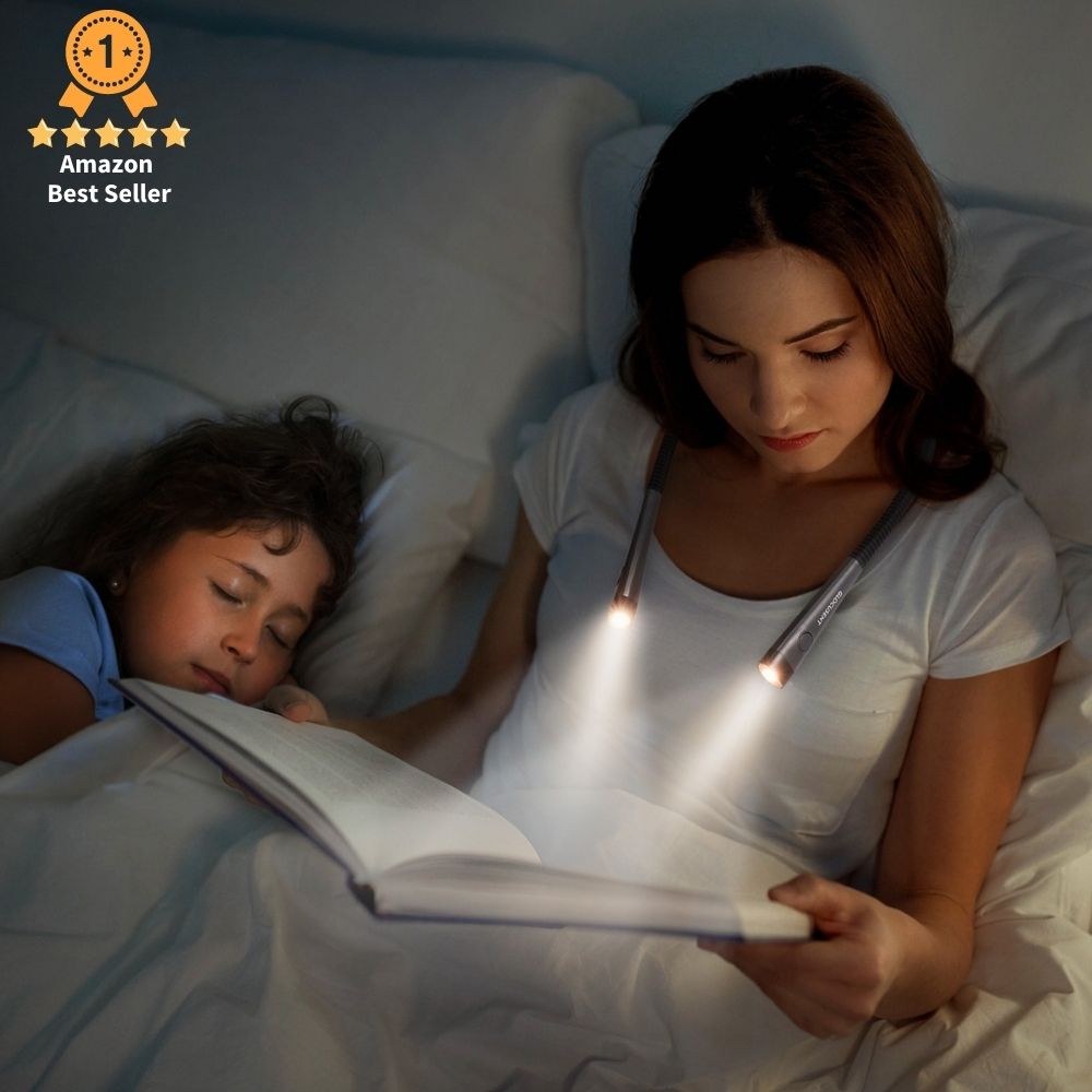 Glocusent Neck Reading Light, Gray