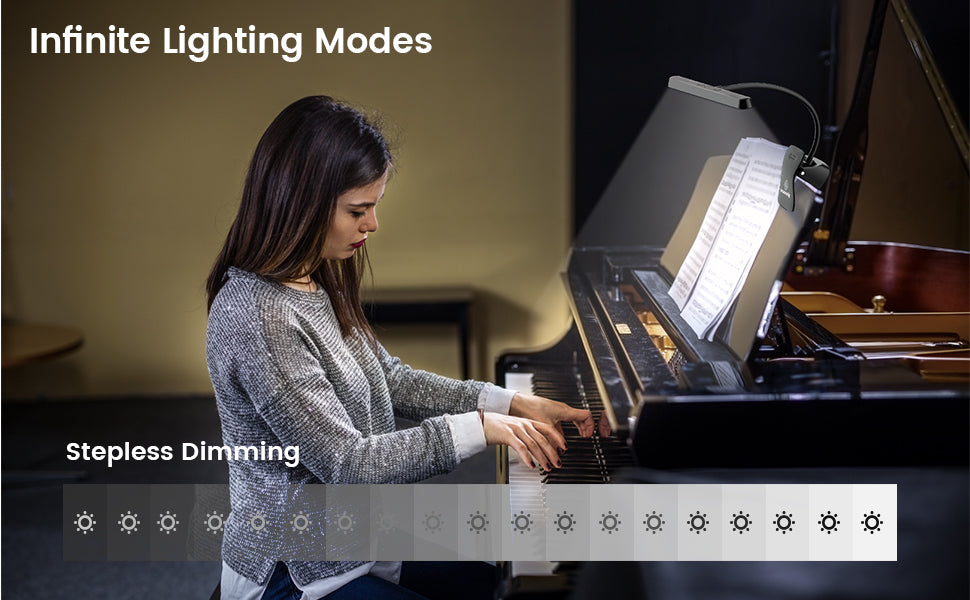 music stand light with infinite lighting modes