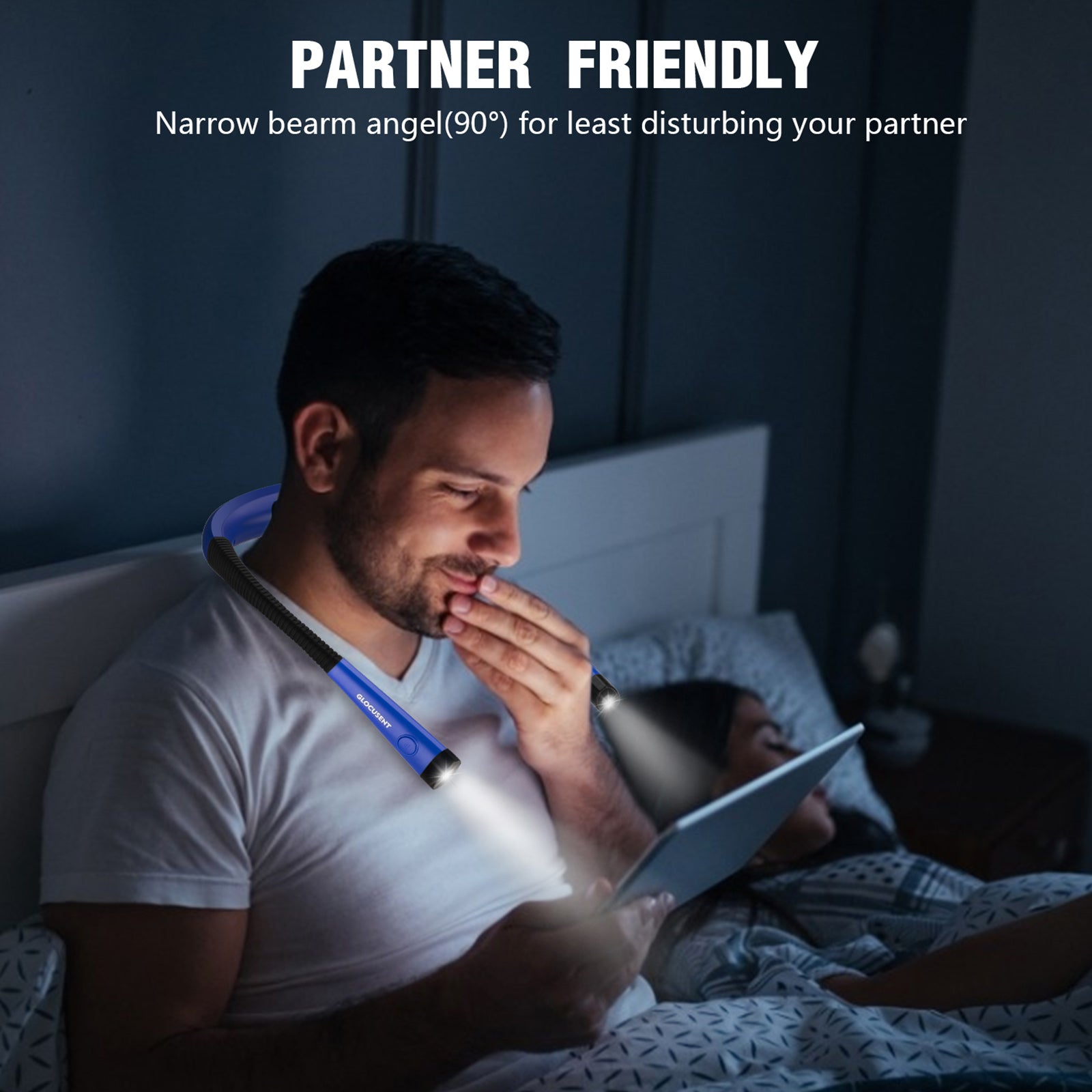 the best reading light in bed, Partner Friendly, Blue
