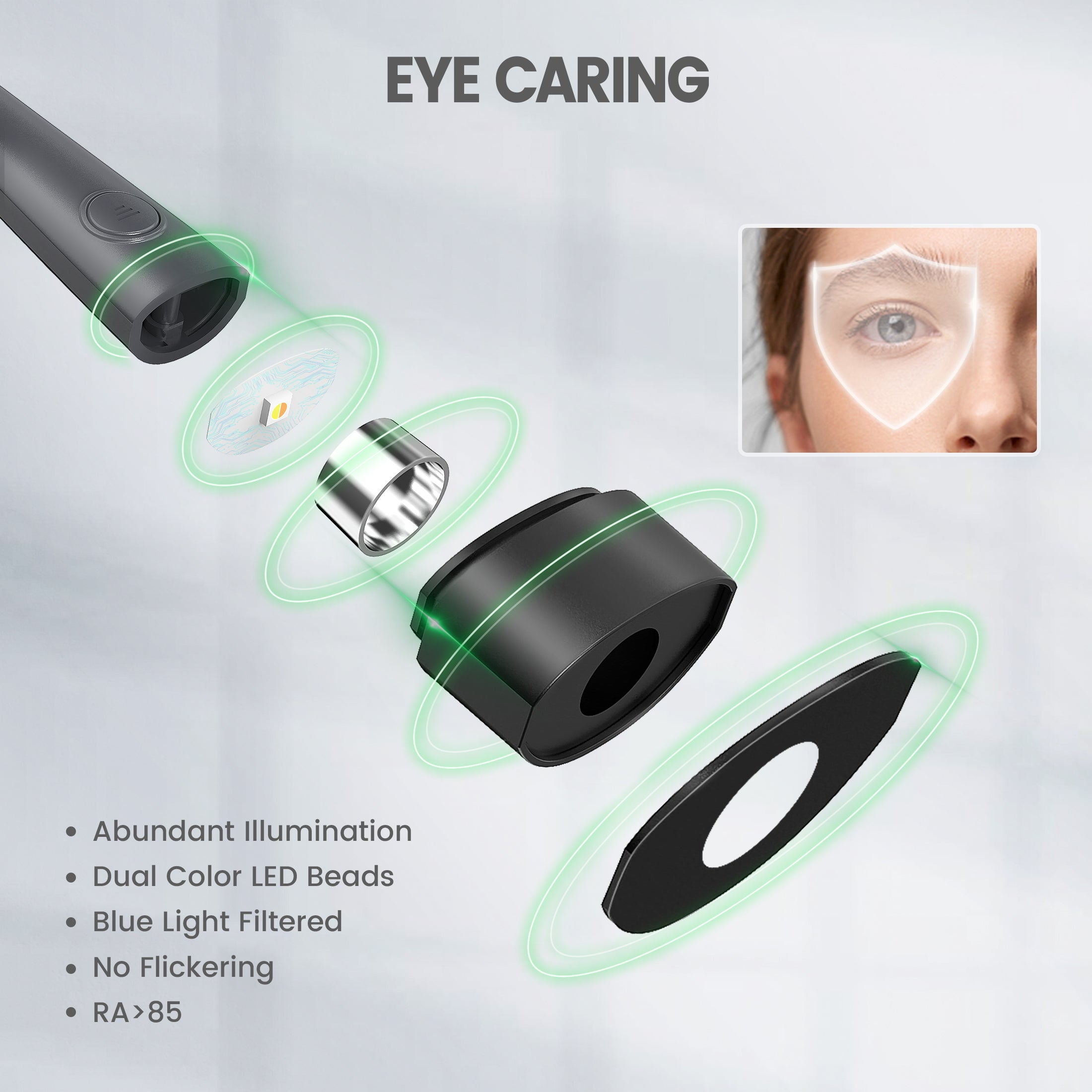 eye-caring  neck reading light