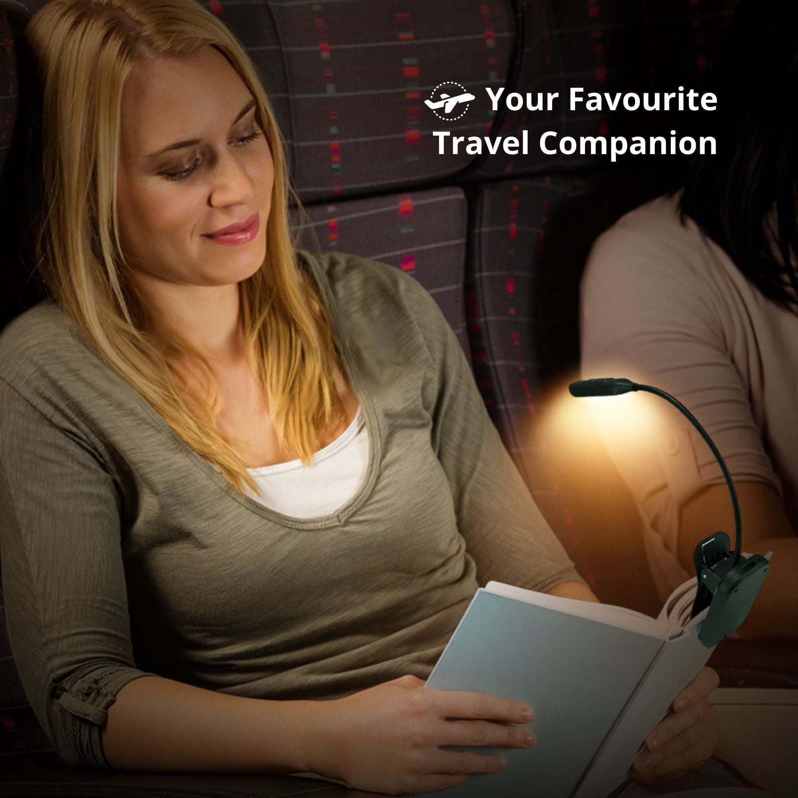 Glocusent Super Mini Clip-on Reading Light for Book in Bed, Your Travel Companion, Green