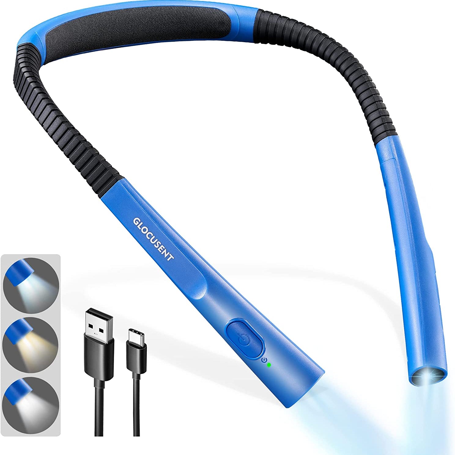 Glocusent neck light with auto-off timer, Blue