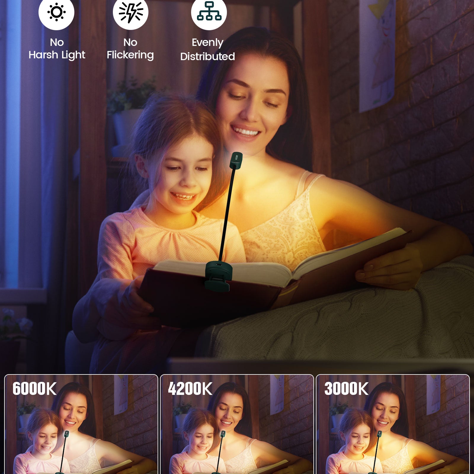 glocusent mini clip-on reading light